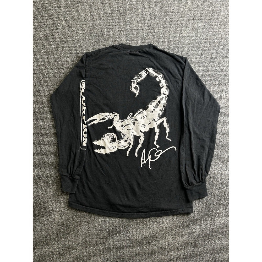 Mens Drake Scorpion Graphic Long Sleeve Shirt Printed Signature, Size S